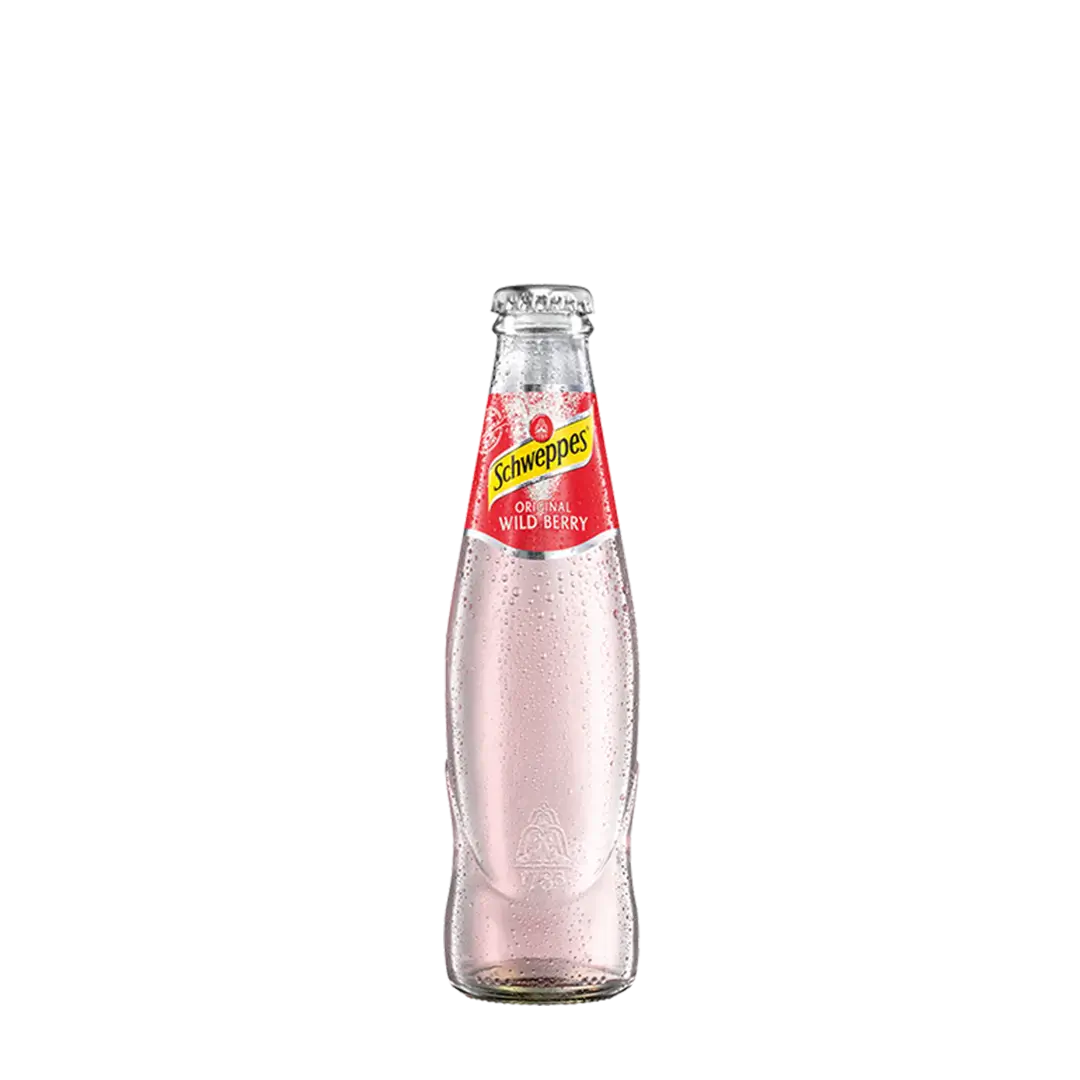 Schweppes Wildberry in Glasflasche