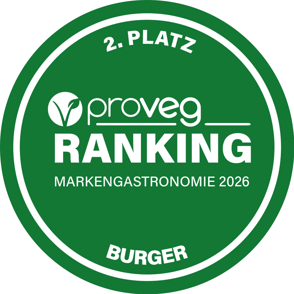 2. Platz im proveg Ranking Markengastronomie 2026 Burger